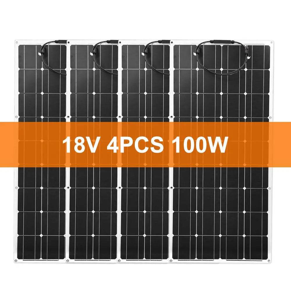Solar Panel Flexible 100/200/300/1000 W 18V  Monocrystalline Car Battery 2PCS 18V9 - 54 Energy - Renewable Energy Store