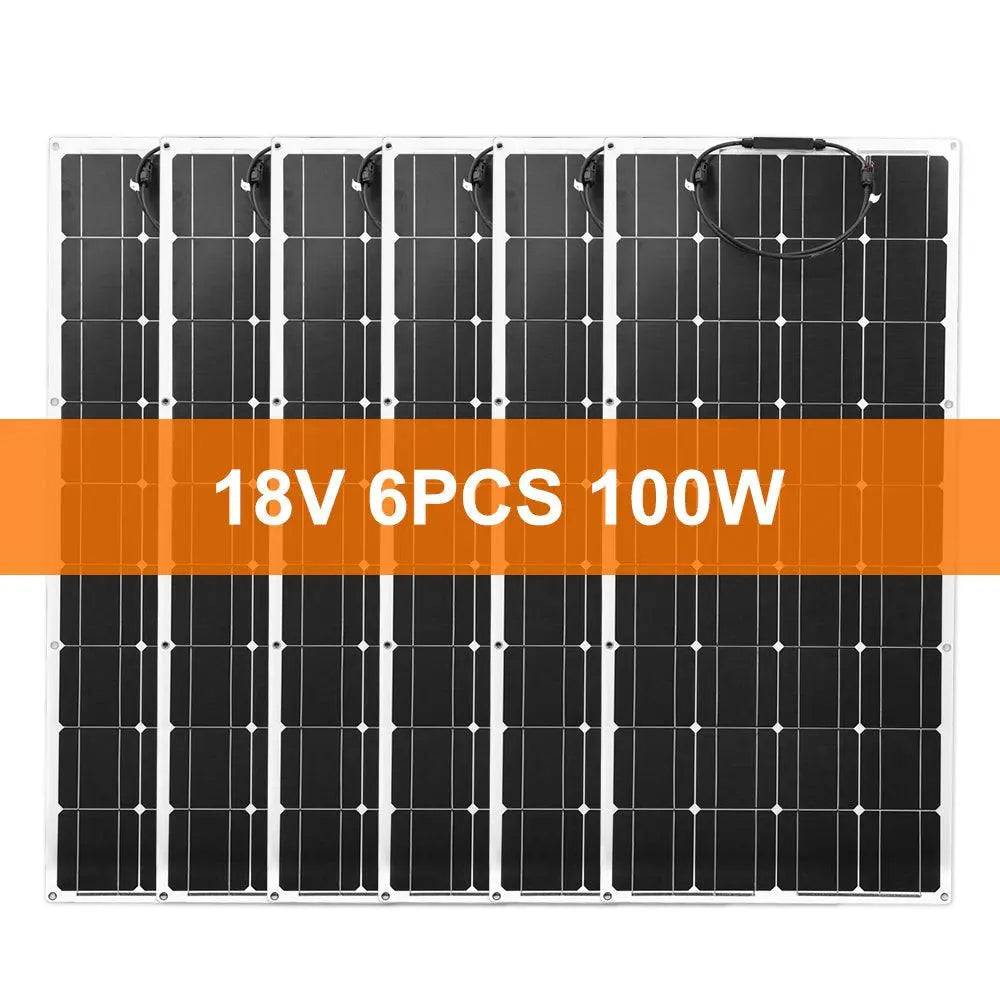 Solar Panel Flexible 100/200/300/1000 W 18V  Monocrystalline Car Battery 2PCS 18V9 - 54 Energy - Renewable Energy Store
