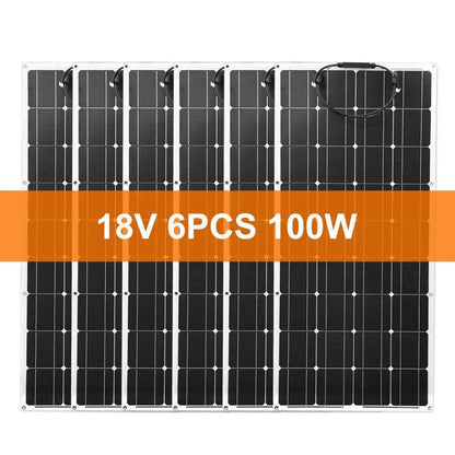 Solar Panel Flexible 100/200/300/1000 W 18V  Monocrystalline Car Battery 2PCS 18V9 - 54 Energy - Renewable Energy Store