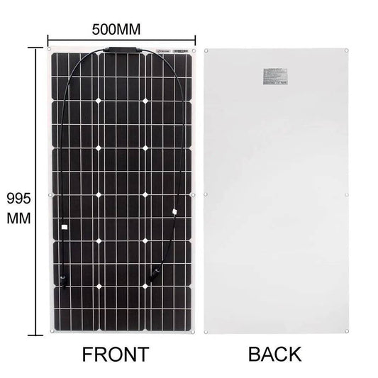 Solar Panel  Flexible 300w Fotovoltaic Panel Solar 100w 12V Kit 200w Complete Charge Battery/Motorhome/Camper Van - 54 Energy - Renewable Energy Store