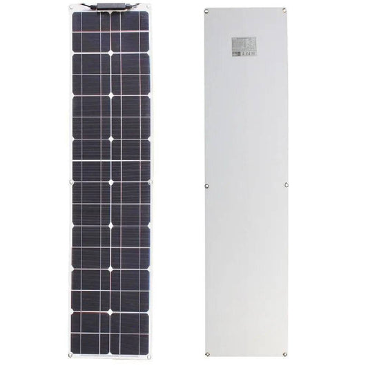Solar Power Panel Kit 100 watt 50w 16v 12v Strip Shape Monocrystalline Cell Flexible - 54 Energy - Renewable Energy Store