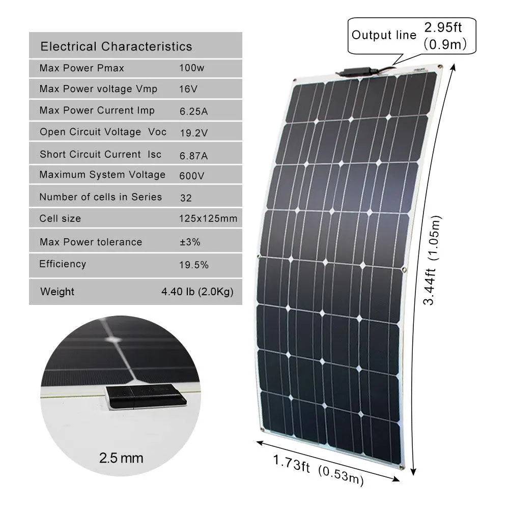 Solar System 200/300w Power Generator 12v  Off Grid Outdoor - 54 Energy - Renewable Energy Store