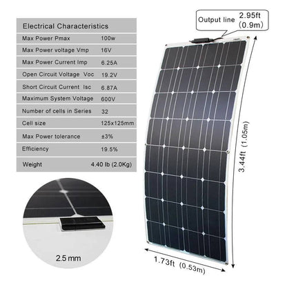 Solar System 200/300w Power Generator 12v  Off Grid Outdoor - 54 Energy - Renewable Energy Store