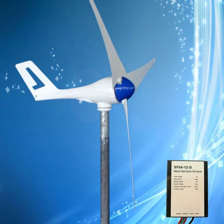 Wind Generator with Build-in Rectifier, Three or Five Blades Optional + Wind Controller 400W 12VDC/24VDC - 54 Energy - Renewable Energy Store