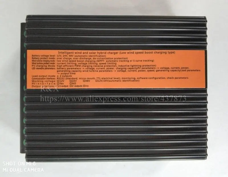 Charge Controller for Wind Turbine Max 600W  and 300W Solar Panel Waterproof Battery Controller 24V/48V R&amp;X MPPT - 54 Energy - Renewable Energy Store