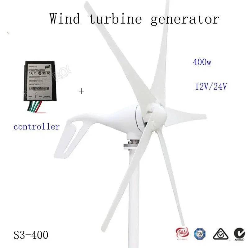 Wind Turbine Generator 400/600W small windmill 12/24V dc  charge controller - 54 Energy - Renewable Energy Store