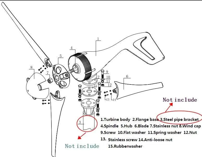 Wind Turbine Generator Include Free Controller With CE RoHS Approval - 54 Energy - Renewable Energy Store