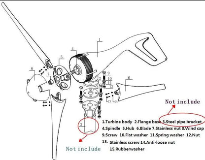 Wind Turbine Generator Include Free Controller With CE RoHS Approval - 54 Energy - Renewable Energy Store