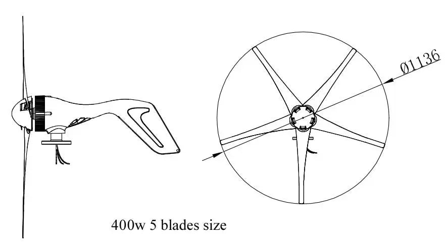 Wind Turbine Generator Include Free Controller With CE RoHS Approval - 54 Energy - Renewable Energy Store