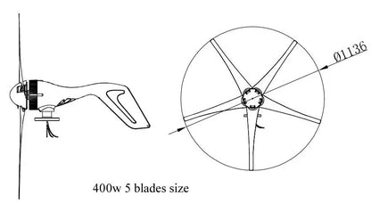Wind Turbine Generator Include Free Controller With CE RoHS Approval - 54 Energy - Renewable Energy Store