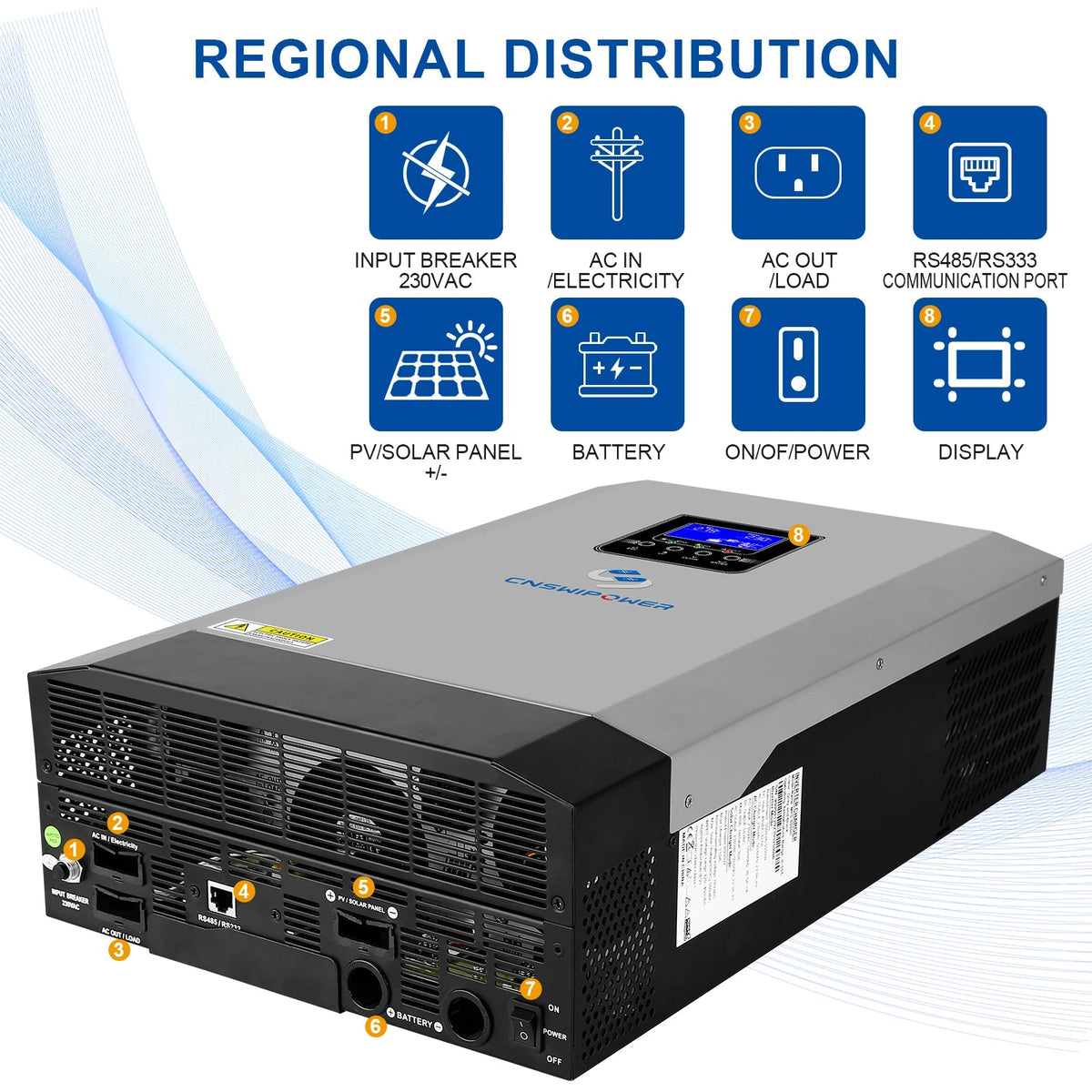 sloar system 5500VA hybrid Pure sine wave inverter 48v MPPT controller power supply home use - 54 Energy - Renewable Energy Store