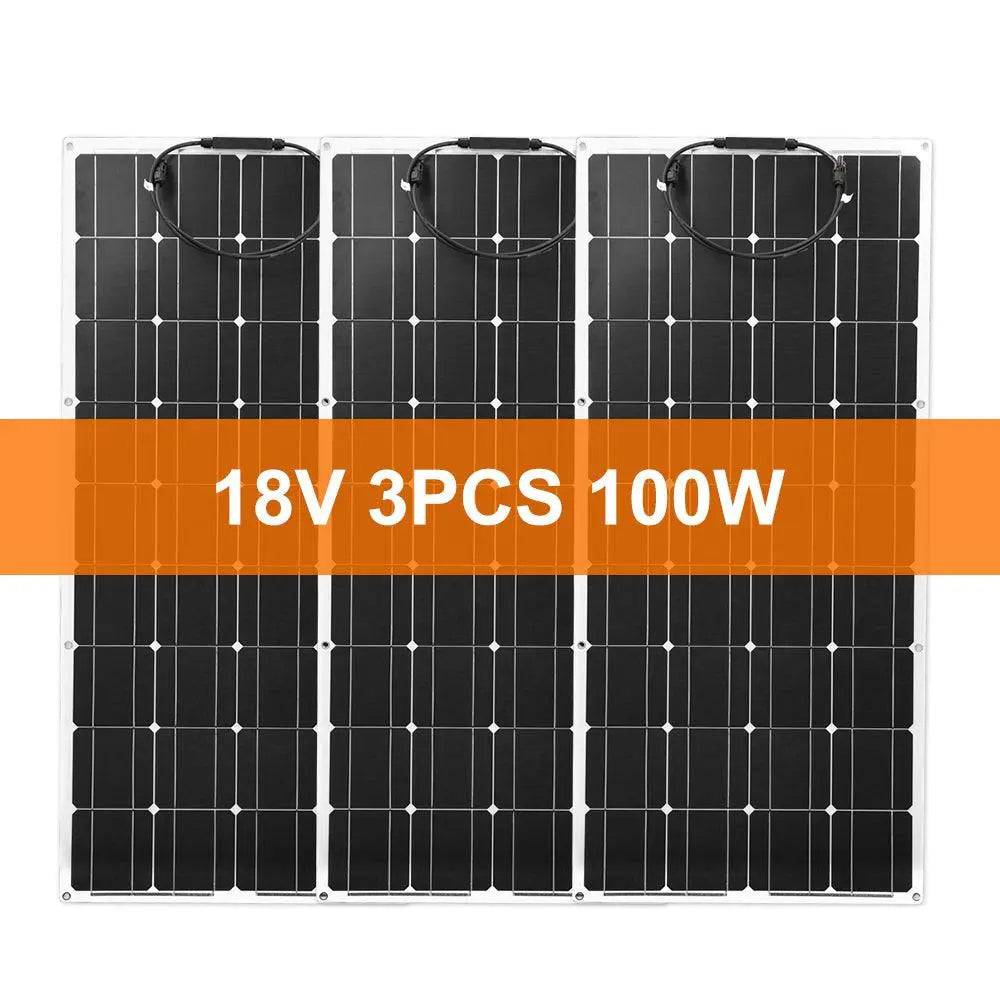 Solar Panel Flexible 100/200/300/1000 W 18V  Monocrystalline Car Battery 2PCS 18V9 - 54 Energy - Renewable Energy Store