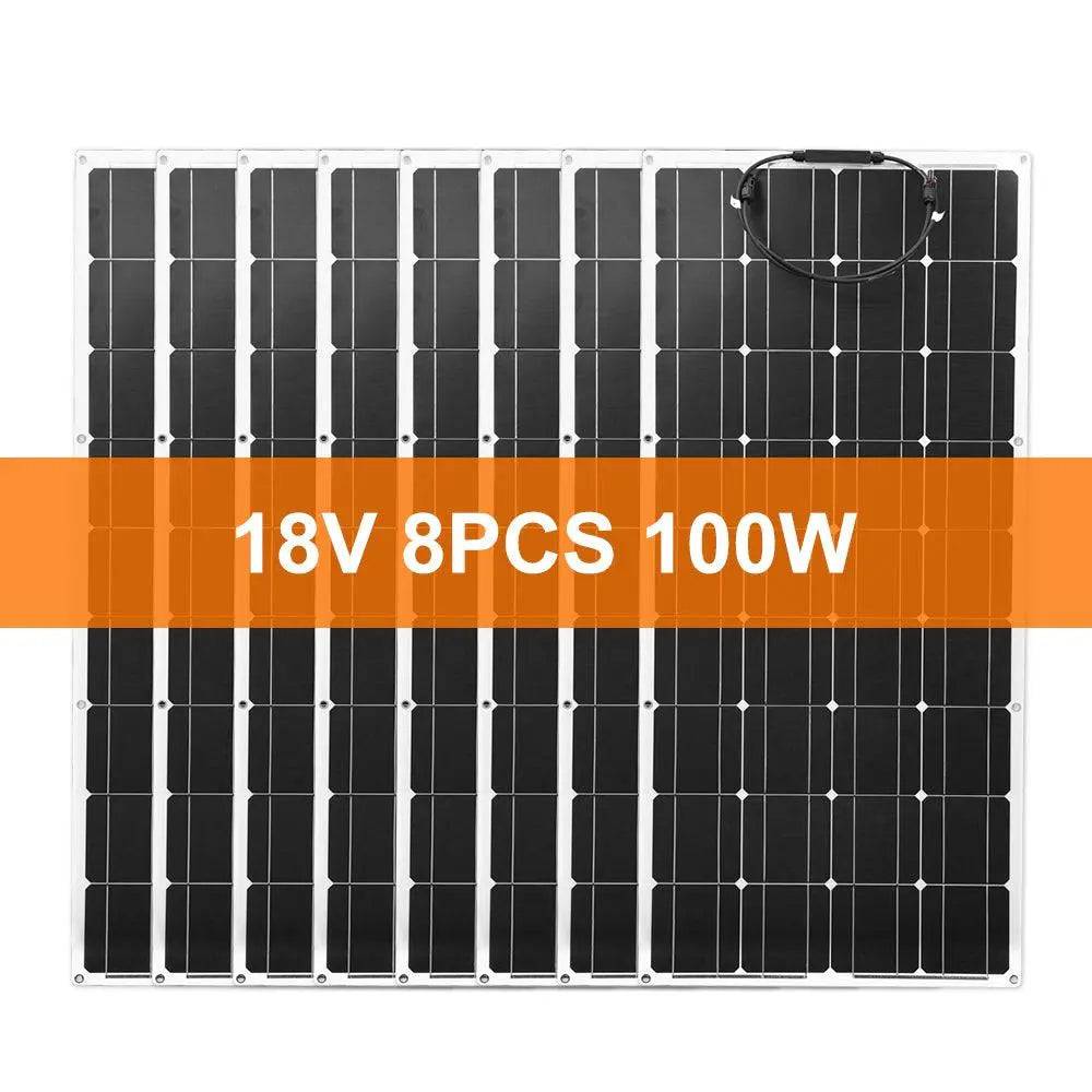 Solar Panel Flexible 100/200/300/1000 W 18V  Monocrystalline Car Battery 2PCS 18V9 - 54 Energy - Renewable Energy Store